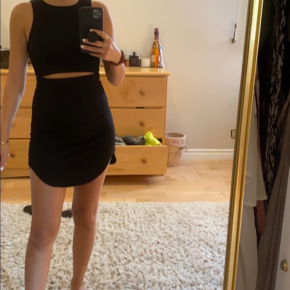 Black mini dress